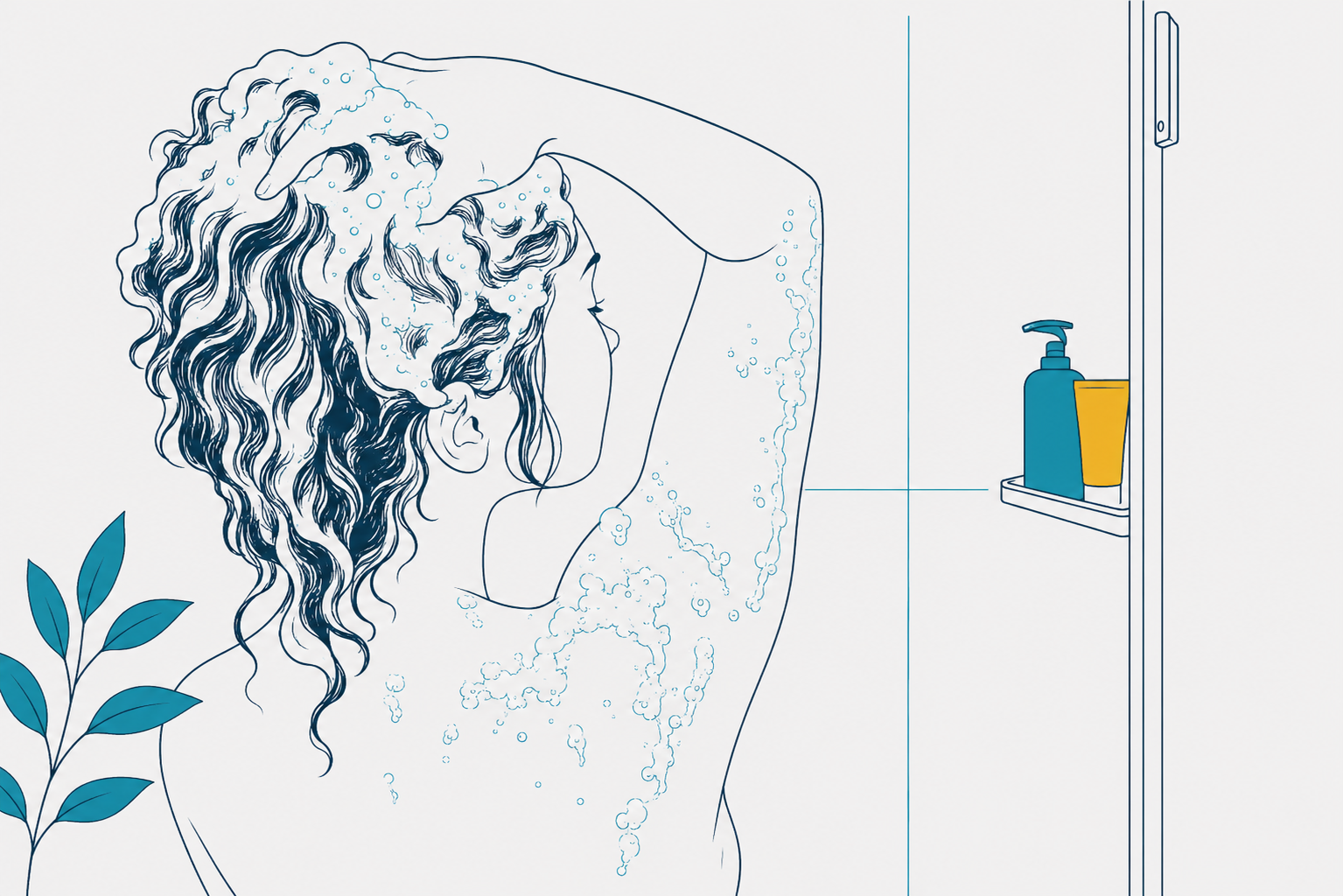 Teenage Girl Washing Hair