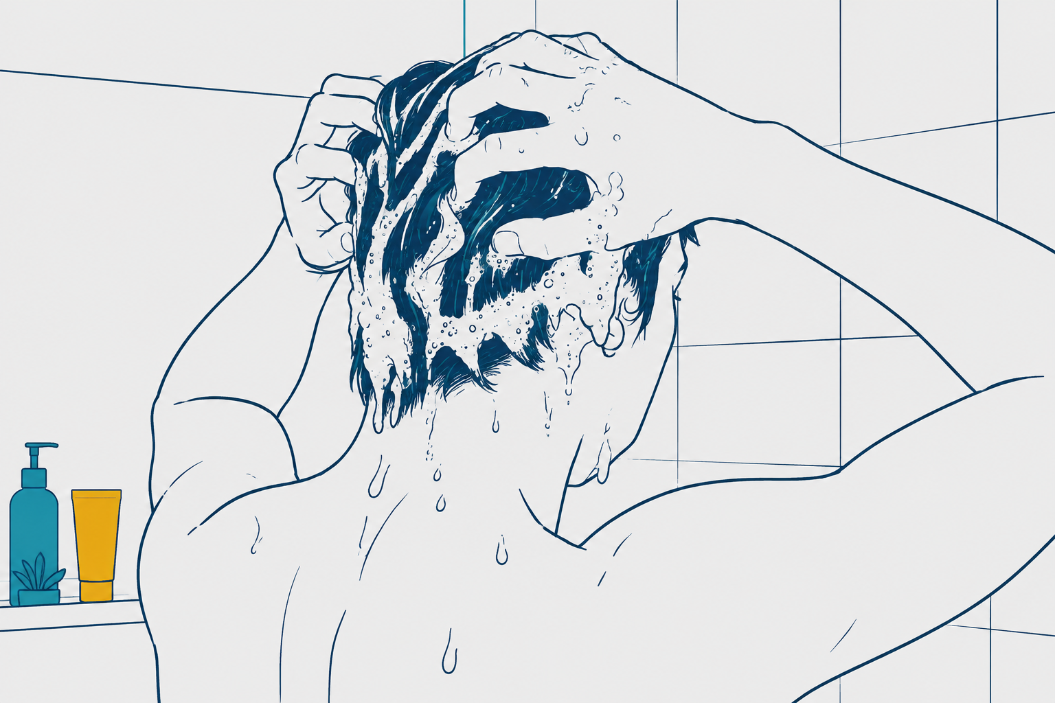 Young Man In Shower