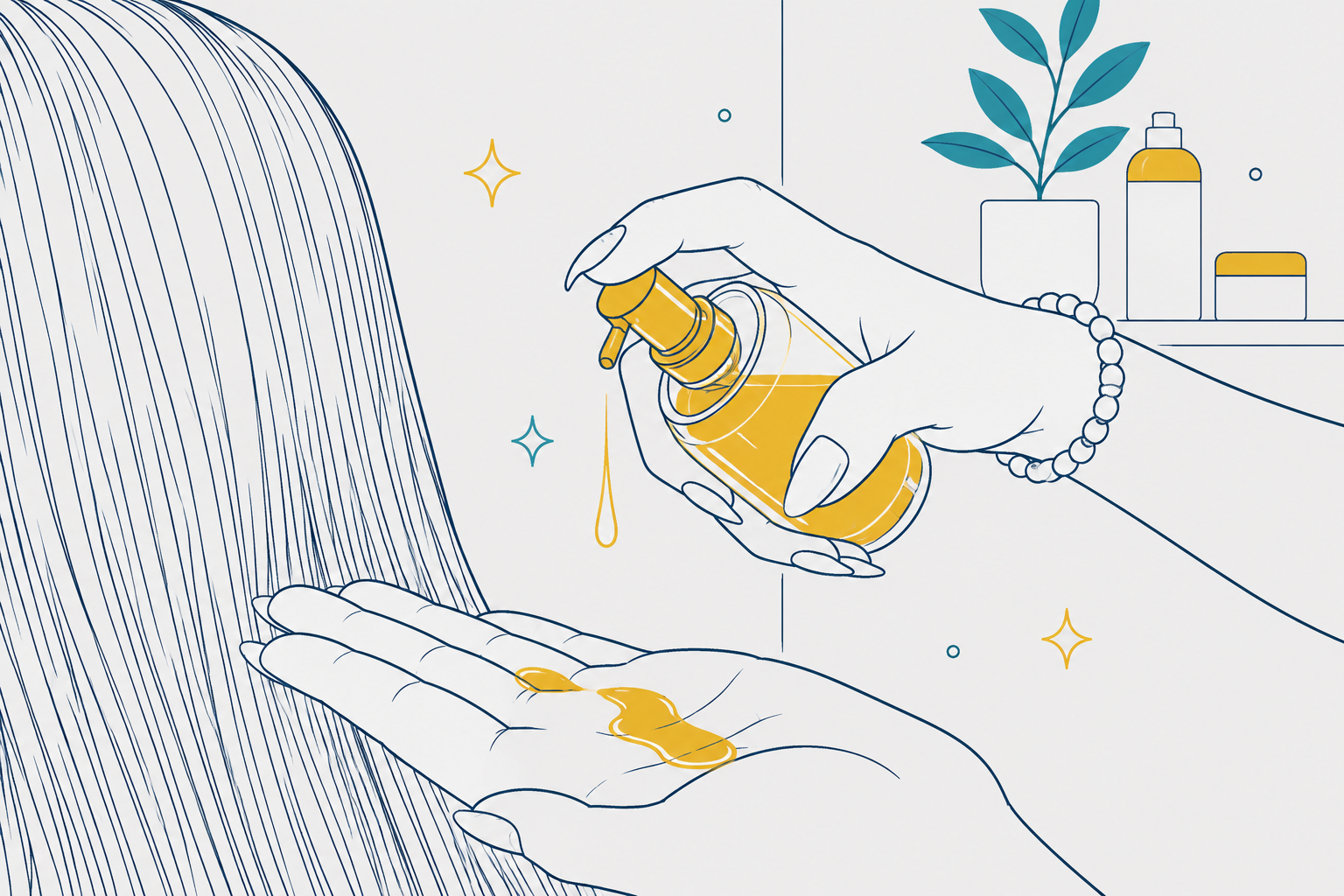 Important Hair Conditioner Being Applied To Hair